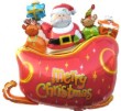 Weihnachten Santa Claus auf dem Schlitten, der Weihnachtsballon