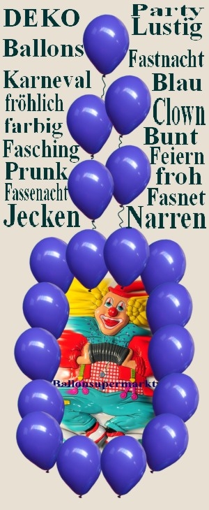 Karneval, Fasching, Fastnacht: Bunt, fröhlich, schön. Mit Luftballons und Dekoration vom Ballonsupermarkt-Onlineshop